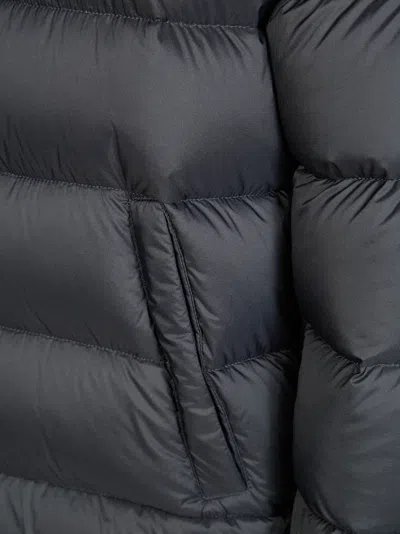 Herno Quilted Long-sleeved Cotton Coat In Black