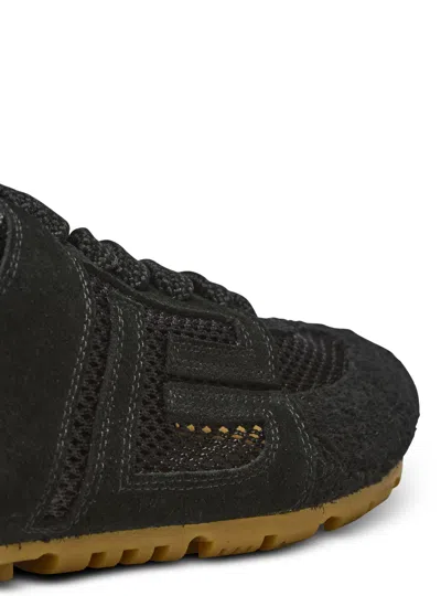 Balmain Suede Racer 45 Sneakers In Black