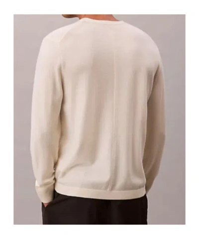 Calvin Klein Merino Wool Classic Jumper In Neutral