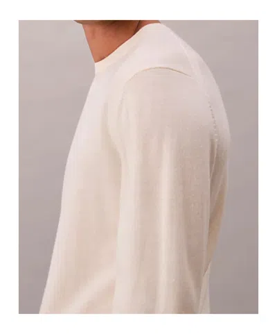 Calvin Klein Merino Wool Classic Jumper In Neutral