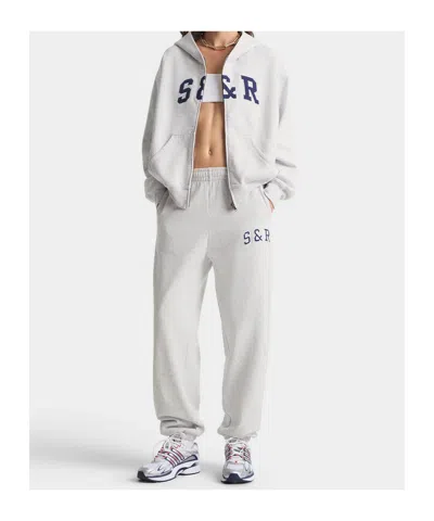 Sporty And Rich Elastic Waist Sports Pants In Gray