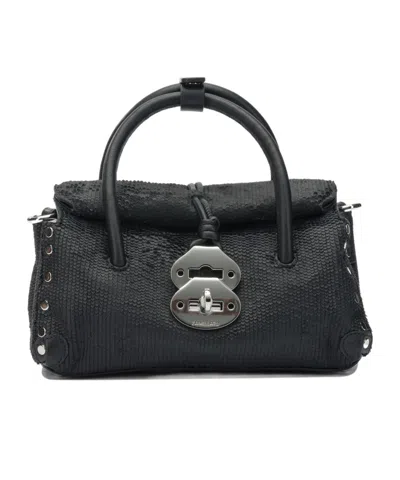 Zanellato Baby Dotta Top Handle Bag In Black