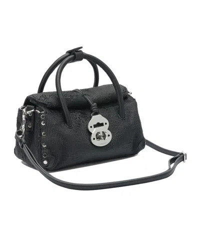 Zanellato Baby Dotta Top Handle Bag In Black