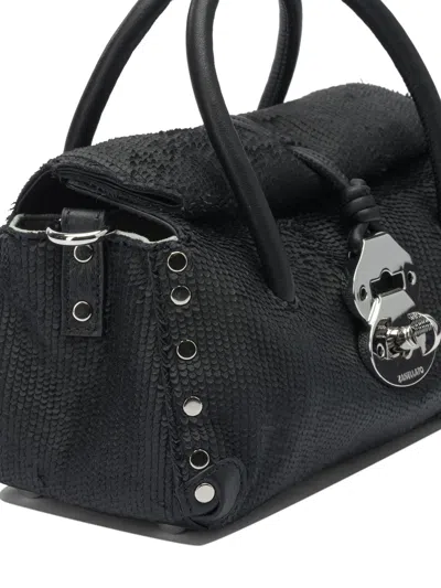 Zanellato Baby Dotta Top Handle Bag In Black