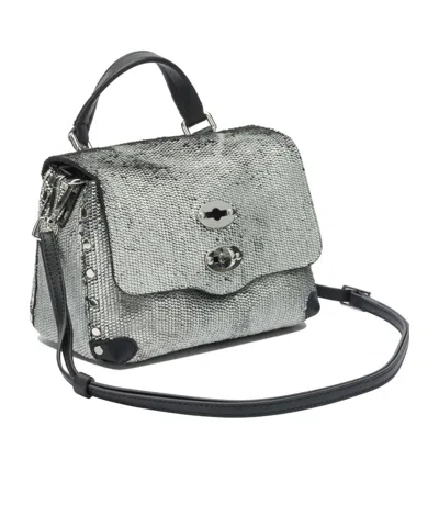 Zanellato Baby Postina Twist Lock Shoulder Bag In Silver