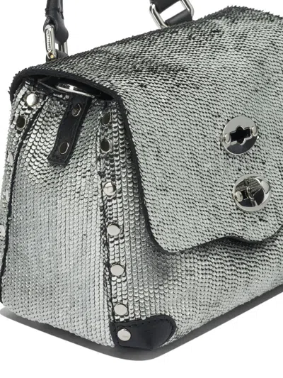 Zanellato Baby Postina Twist Lock Shoulder Bag In Silver