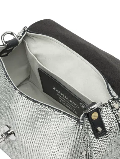 Zanellato Baby Postina Twist Lock Shoulder Bag In Silver
