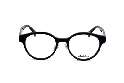 Max Mara Oval Frame Glasses In Black