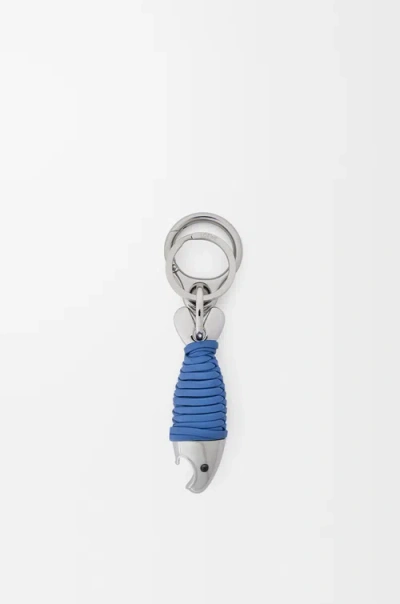 Loewe Fish-shaped Keychain In Blue