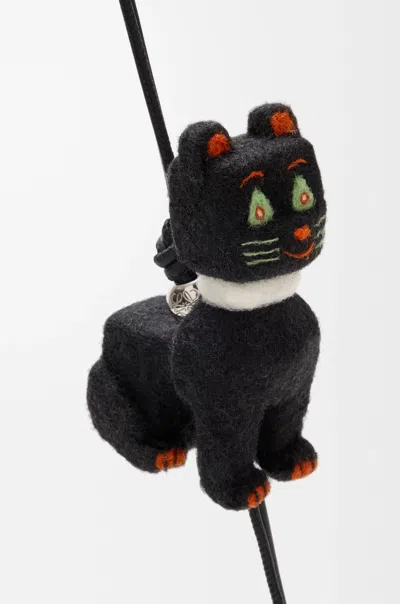 Loewe Wool Cat Personalisation Charm In Black