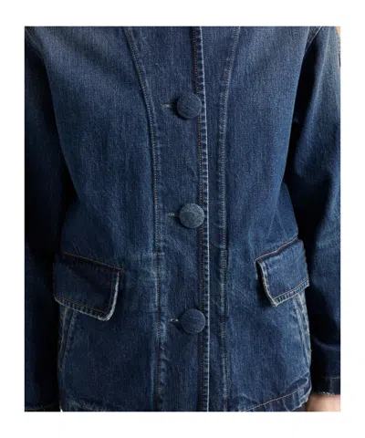 Prada Blousonjacke Aus Gewaschenem Denim In Blue