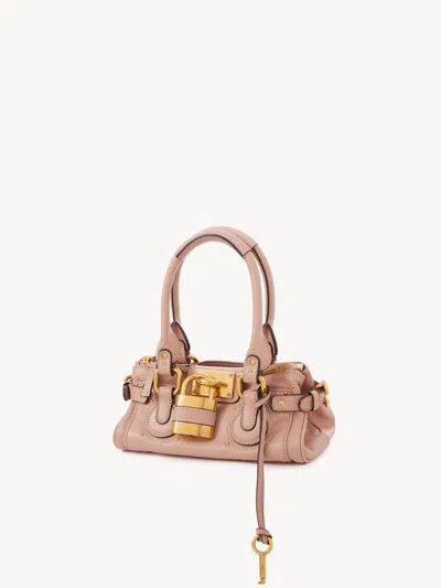 Chloé Paddington Pink Handbag With Two Top Handles And Padlock On The Front In Leather Woman In Pink
