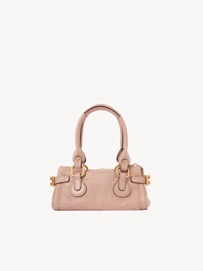 Chloé Paddington Pink Handbag With Two Top Handles And Padlock On The Front In Leather Woman In Pink