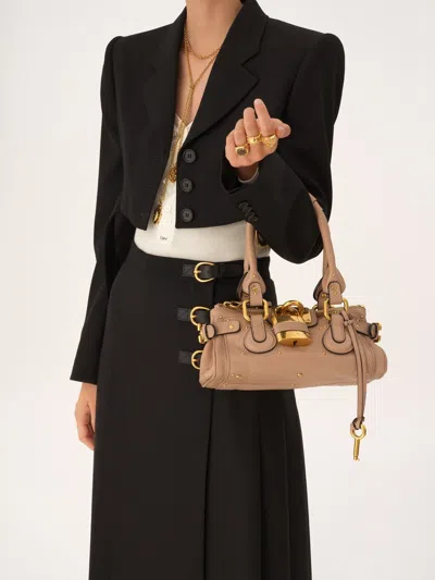 Chloé Paddington Pink Handbag With Two Top Handles And Padlock On The Front In Leather Woman In Pink