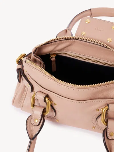 Chloé Paddington Pink Handbag With Two Top Handles And Padlock On The Front In Leather Woman In Pink