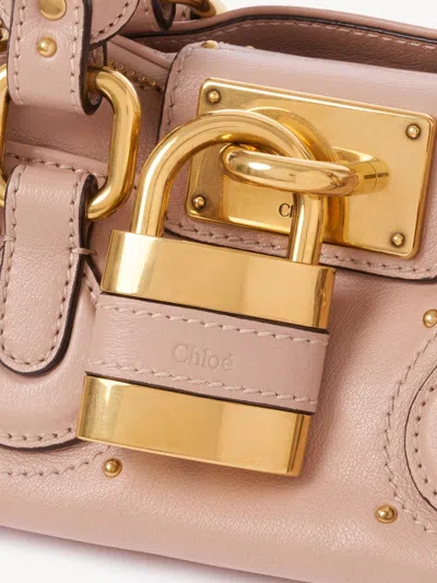 Chloé Paddington Pink Handbag With Two Top Handles And Padlock On The Front In Leather Woman In Pink