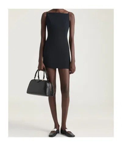 Givenchy Mini Dress Crepe Cady Square Neckline In Black