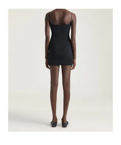 Givenchy Mini Dress Crepe Cady Square Neckline In Black