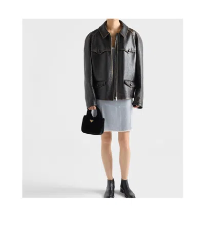 Prada Double-handle Shoulder Bag In Black