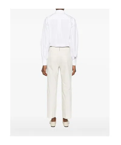 Brunello Cucinelli Long Sleeve Shirt In White