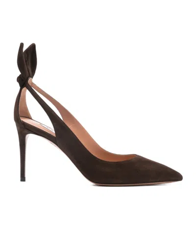 Aquazzura Bow Tie Pointed-toe Pumps In Black