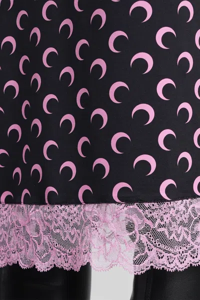 Marine Serre Crescent Moon Strapless Jersey Midi Dress In Multi