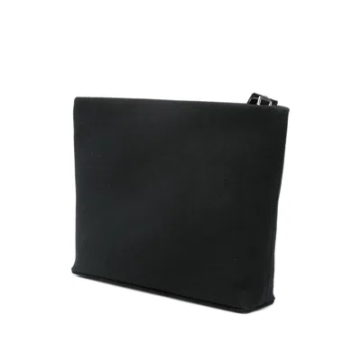 Givenchy Paris Signature Logo Zipped Pouc In Black