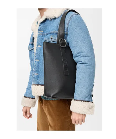 Loewe Logo Printed Tote Bag In Black