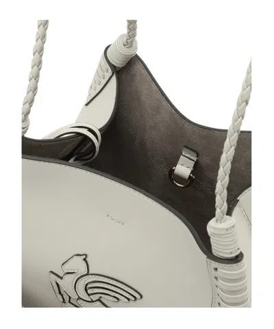 Etro Braided Handle Structured Shoulder Bag In Neutral