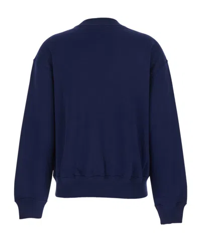 Polo Ralph Lauren Crew Neck Knitwear Long Sleeves Ribbed Cuffs In Blue