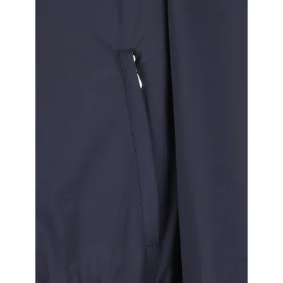 Brunello Cucinelli Technical Blouson Jacket High Collar Design In Blue