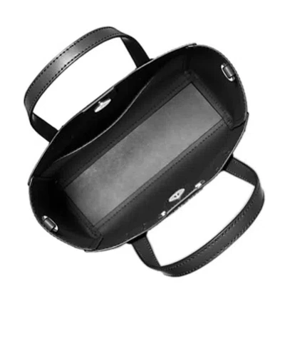 Michael Kors Vincent Small Saffiano Leather Convertible Tote Bag With Card Case In Black