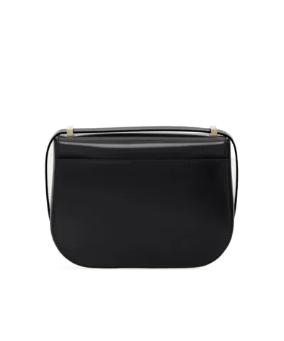 Ferragamo Double Gancini North-south Crossbody Bag In Black
