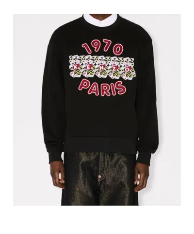 Kenzo Tiger Embroidery Crew Neck Sweatshirt In Multi