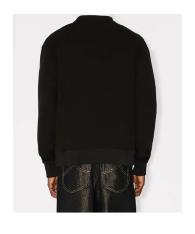 Kenzo Tiger Embroidery Crew Neck Sweatshirt In Multi