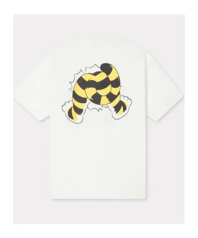 Kenzo Tiger Motif Crew Neck Short Sleeve T-shirt In White