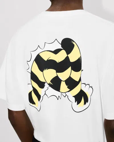 Kenzo Tiger Motif Crew Neck Short Sleeve T-shirt In White