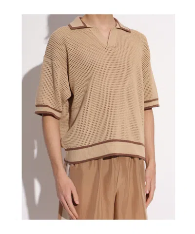 Dsquared2 Open Knit Embroidered T-shirt In Neutral