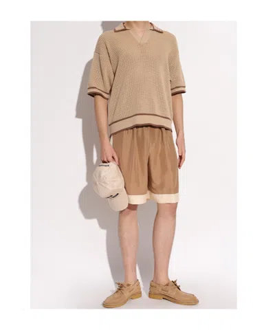 Dsquared2 Open Knit Embroidered T-shirt In Neutral