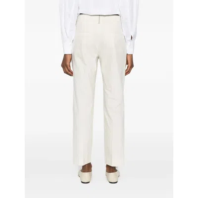 Brunello Cucinelli Casual Pants With Belt Loops In White