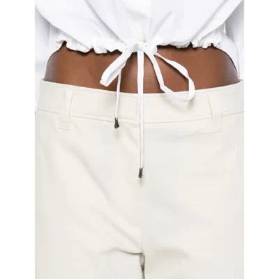 Brunello Cucinelli Casual Pants With Belt Loops In White