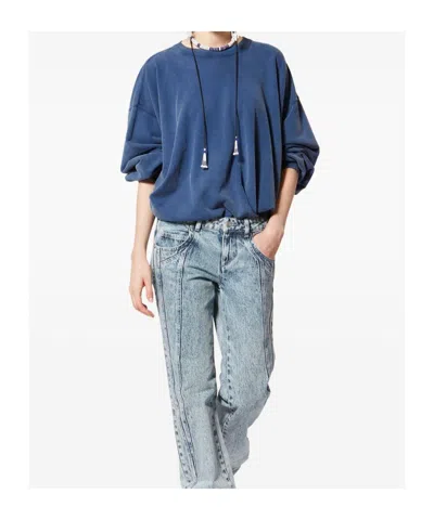Isabel Marant Étoile Sauria Embroidered Sweatshirt In Blue