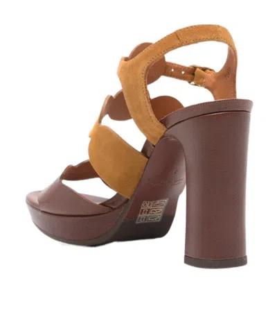 Chie Mihara Caliga Scalloped Strap Sandals In Brown