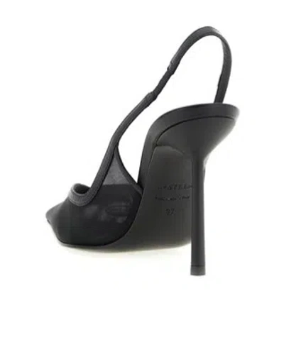 Le Silla Vivienne Mesh Slingback Pumps Pointed Toe In Black