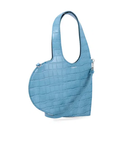 Coperni Mini Heart-shaped Shoulder Bag In Blue