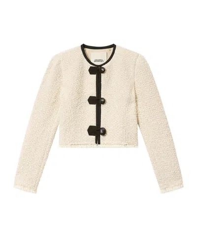 Isabel Marant Gradilia Button Jacket In Burgundy