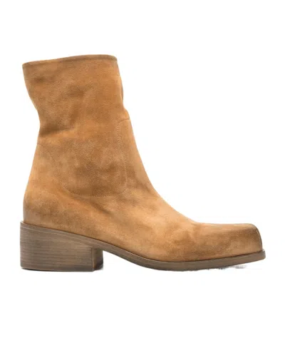 Marsèll Round-toe Ankle Boots In Brown