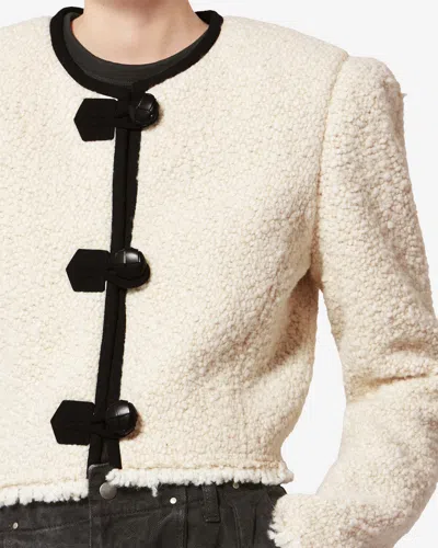 Isabel Marant Gradilia Button Jacket In Burgundy