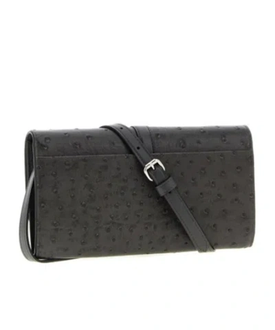 Stella Mccartney Ryder Rectangular Crossbody Bag Textured Strap In Black