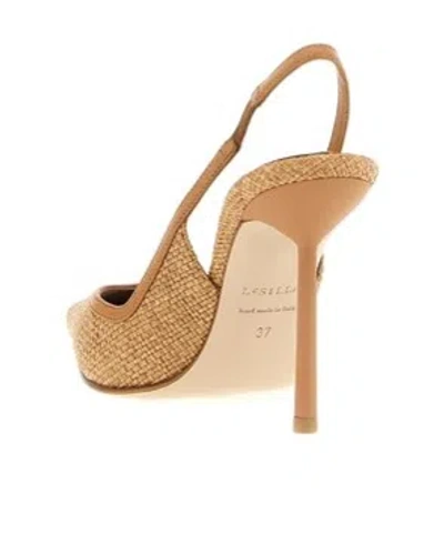 Le Silla Vivienne Slingback Pumps Pointed Toe Stiletto In Brown